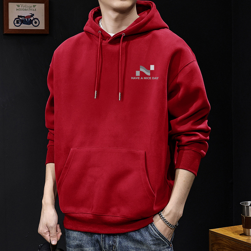Gran chaqueta con capuz rojo Regular - 2498