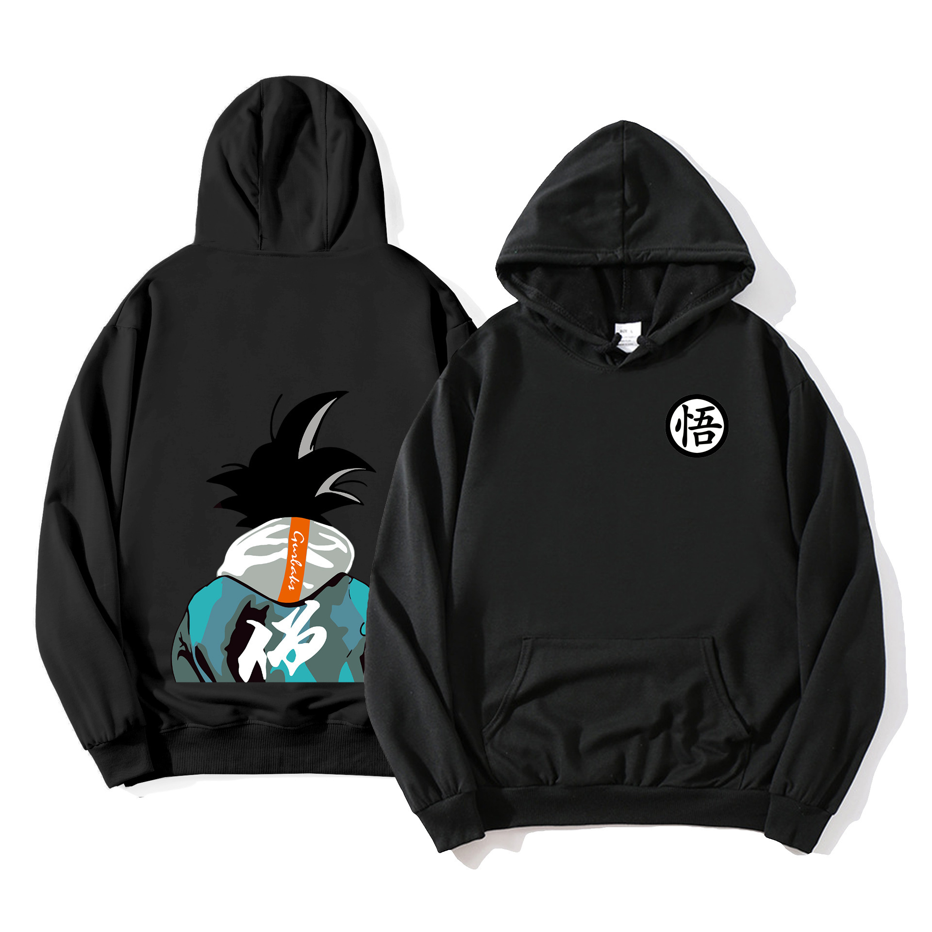 Anime Dragon Ball sudadera con capucha Wukong impresión periférica para hombres y mujeres tendencia tops sueltos pareja suéter chaqueta casual