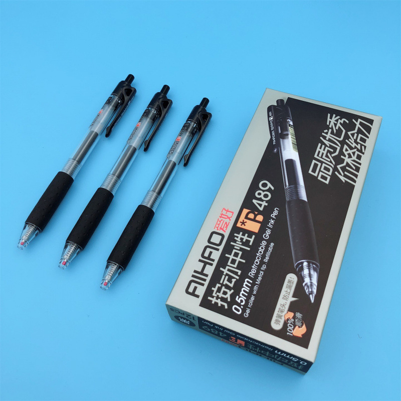 趣味文具プレス漫画弾丸黒 0.5 ミリメートルプレスペンオフィス署名ペン卸売|undefined