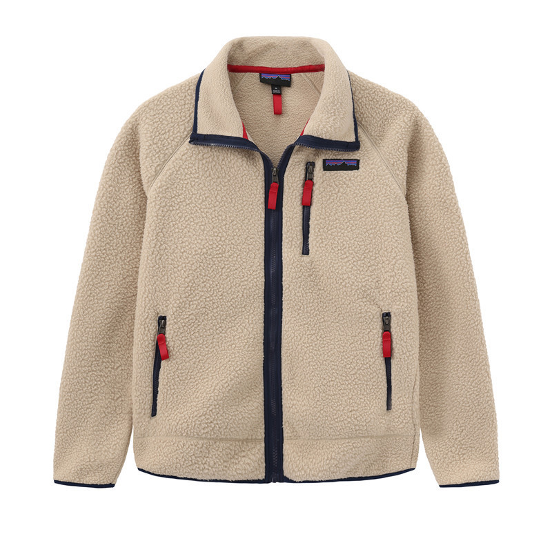 American Bata Fleece Jacket for Men and Women, Stand-Up Collar Cashmere Jacket, Autumn and Winter Outdoor Sports Hiking Polar Fleece Jacket