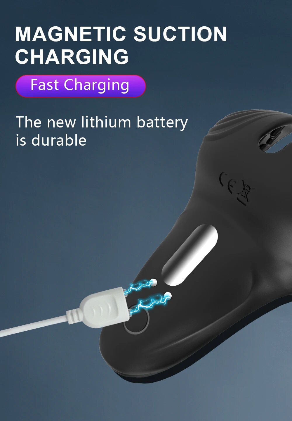 Wireless Remote Control Lock Semen Male Vibrating Massage Ring Delay Anti-Ejaculation_voghion.com