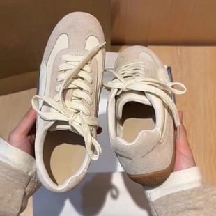 2025 Explosions All-match Genuine Leather Casual sneaker Women's Soft Sole Comfortable Lace-up Forrest Gump Shoes Retro Flat German Training Shoes