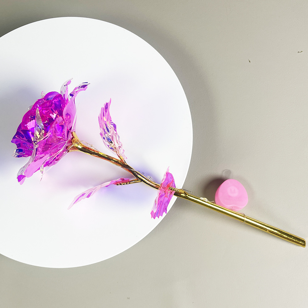 Flores doradas color rojo 8 * 24cm + lámpara de alambre