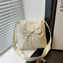 新款女士韩版日系简约包包轻便大容量慵懒上课单肩斜挎包女包布包