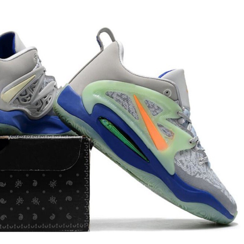 Putian Shoes Durant t 15Th Generation Gray Blue Purple Green Low-Top Practical Boots Air-Cushion Shoes Men's and Women's Sports Basketball Shoes Export