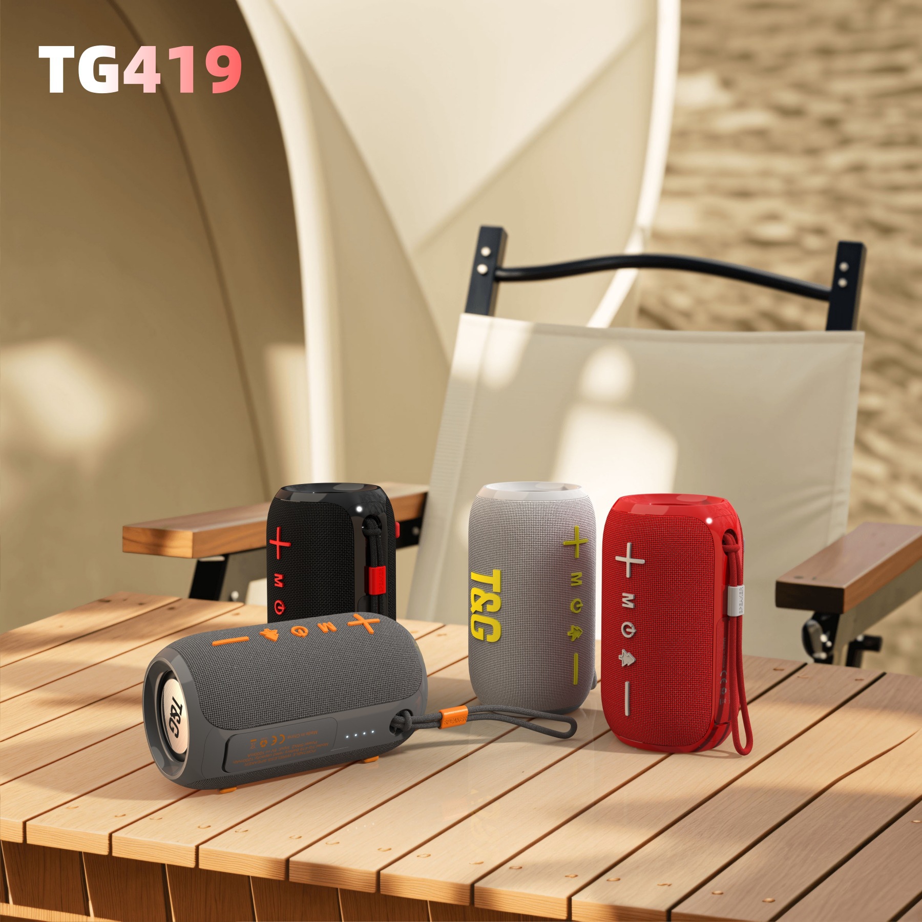 Cross-border explosions TG419 Bluetooth speaker portable outdoor waterproof portable subwoofer card tws mini stereo