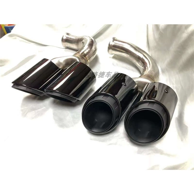 Mouth Four Exhaust, Exhaust pipe - 18-24-cayenne-three-layer-black-titanium-set-original-parking-space-replacement