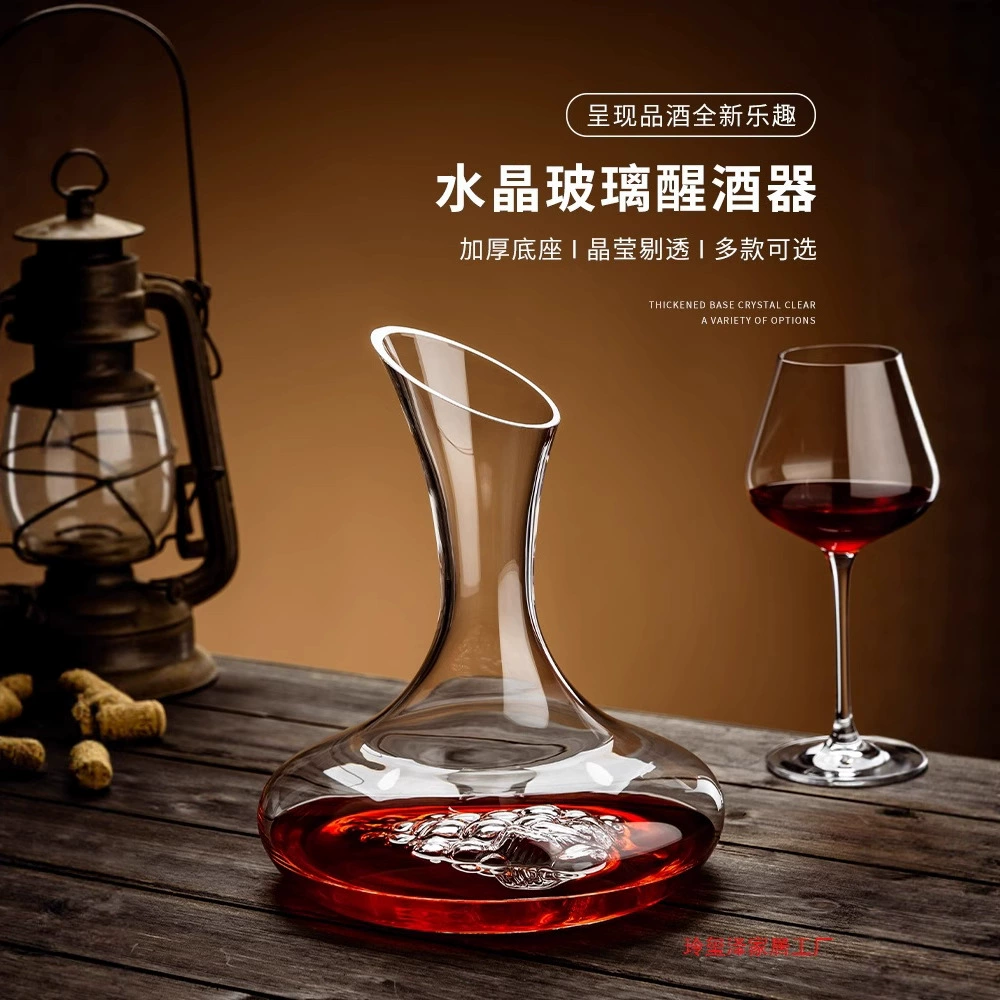 Декантер для красного вина, бытовой коммерческий хрустальный стеклянный графин для винограда с ручкой, взрывозащищенный
