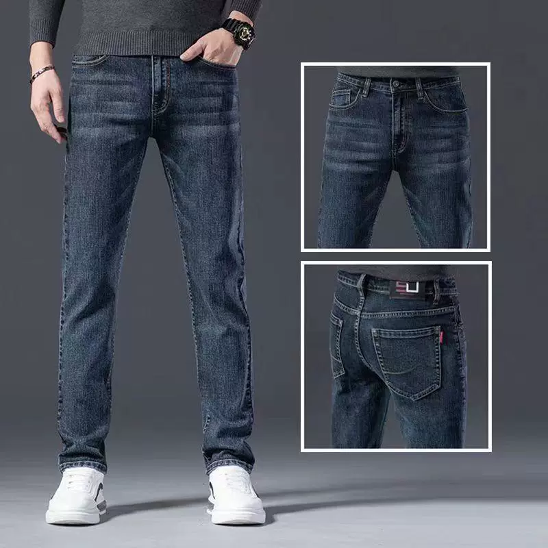 Джинсы, брюки для отдыха, для подростков, свободный прямой крой, slim fit