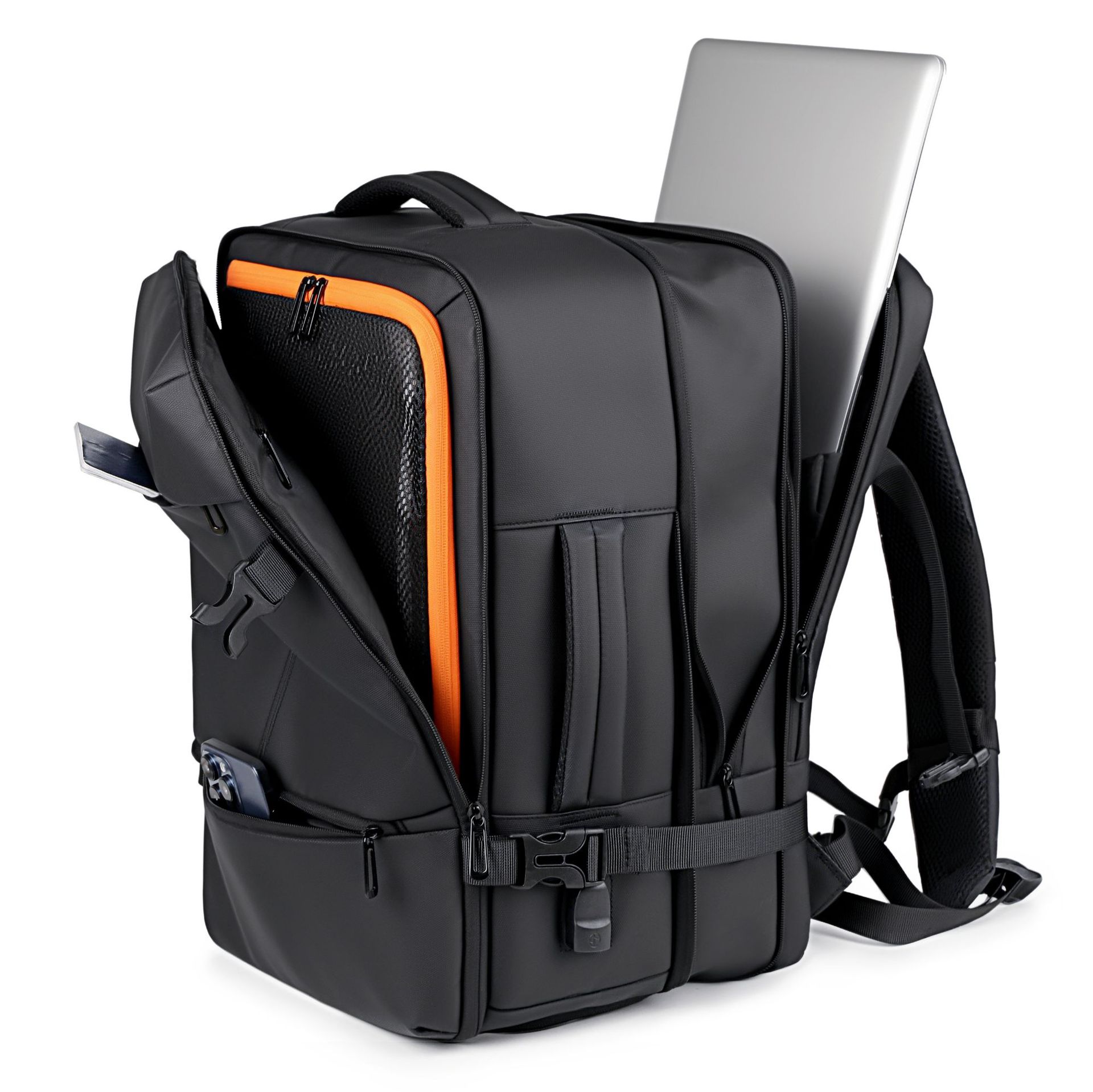Nuevo alto sentido transfronterizo hombre mochila de viaje de negocios bolsa de computadora de gran capacidad de expansión de viaje de viaje de viaje mochila