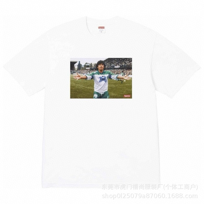 クロスボーダー25ss美潮Supreme文字プリントラウンドネック半袖男女兼用カジュアルTシャツ純綿快適|undefined