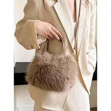今年流行女包2024新款潮流手拎包秋冬毛绒绒单肩包时尚文艺斜挎包