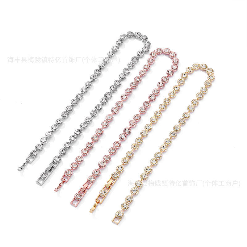 Shijia Original 1:1 Noble and Elegant Roman Round Button Diamond Crystal Necklace Women's Shiny Full Diamond Clavicle Chain Shijia Original 1:1 Noble and Elegant Roman Round Button Diamond Crystal Necklace Women's Shiny Full Diamond Clavicle Chain