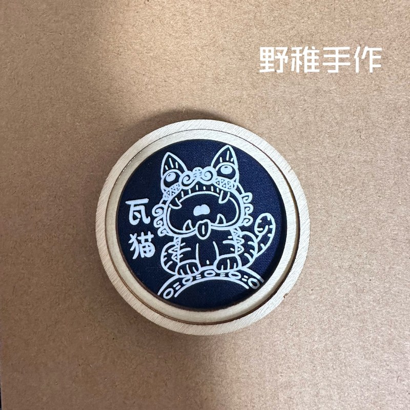 云南大理手工蓝染非遗瓦猫冰箱贴新款个性创意复古文创旅游纪念品|undefined