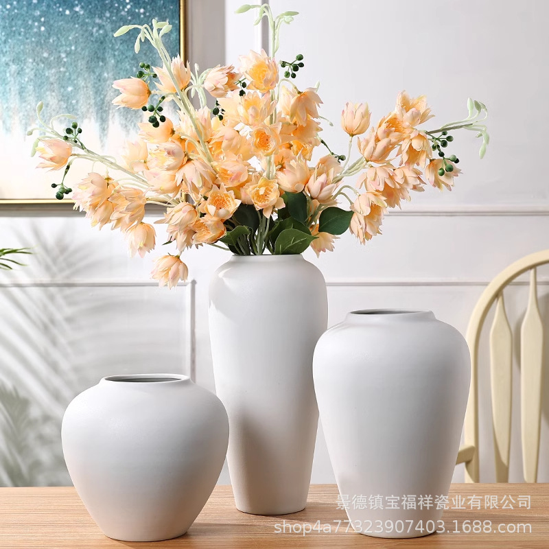 陶瓷花瓶摆件客厅插花新中式水养鲜花陶罐北欧家居装饰花器