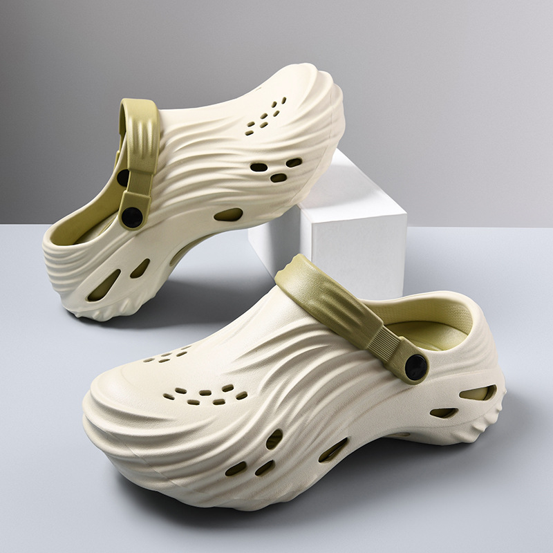 Men's New Lightweight Comfortable Trendy Fashion Daily Casual Round-Toe Solid Color Breathable Closed-Toe Couple's Clogs