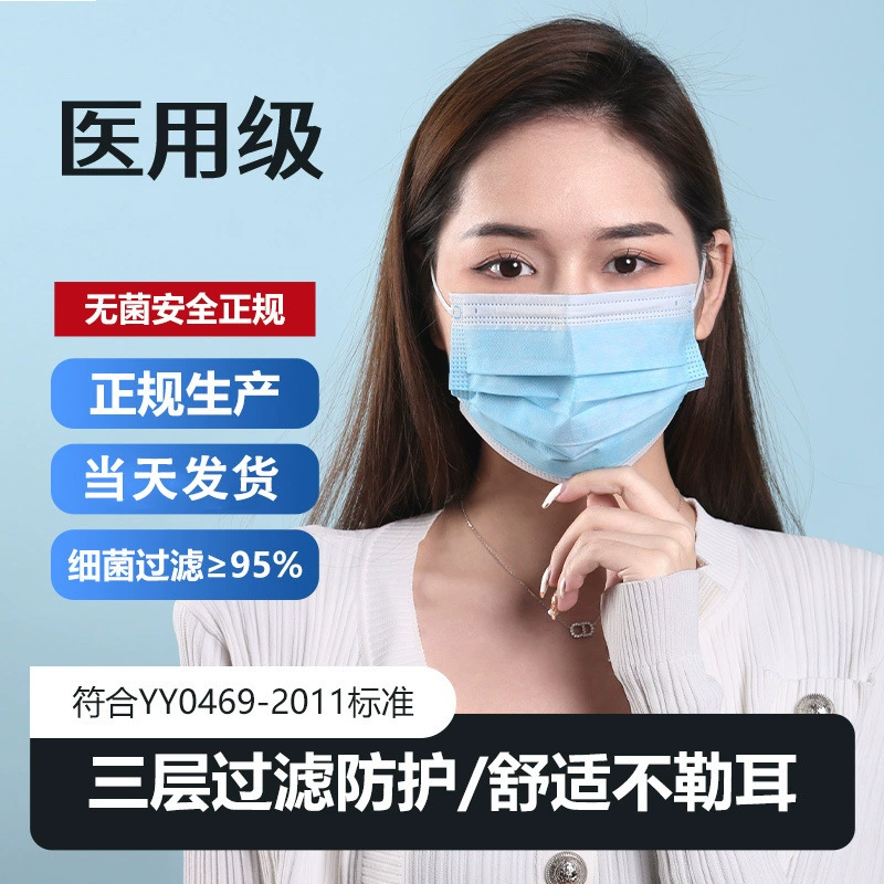 Медицинская хирургическая маска Xianghe, одноразовая медицинская стерилизационная маска в индивидуальной упаковке для медицинских работников, трехслойная для взрослых и детей, трехслойный фильтр.
