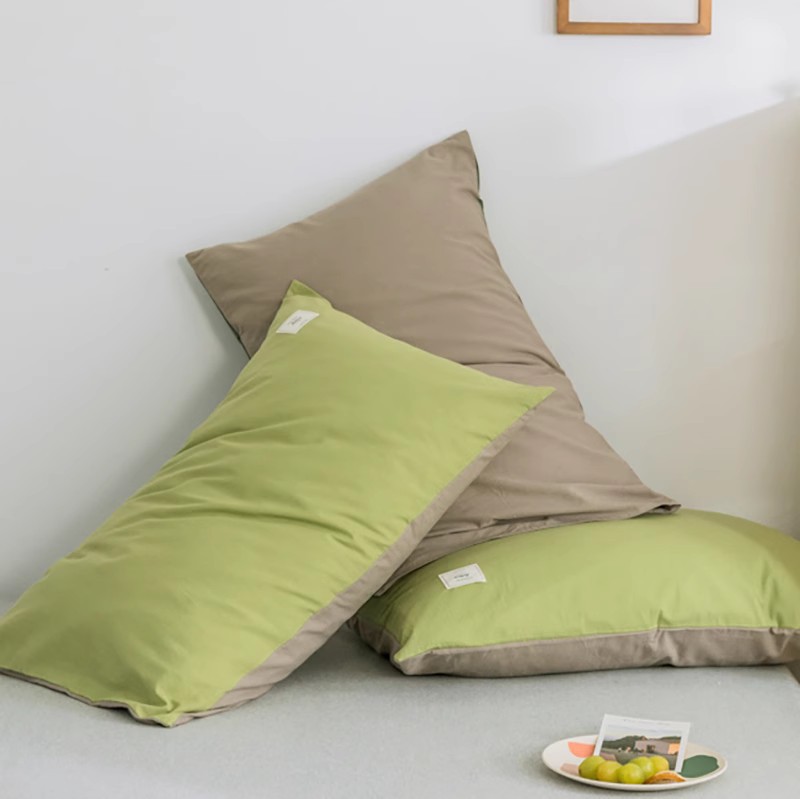 Funda de almohada de algodón ins, un par de fundas de almohada de algodón engrosadas para el hogar de celebridades de Internet, funda de núcleo de almohada individual, funda de forro interior