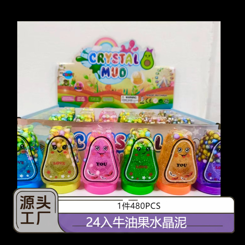 Nuevos juegos en línea para niños seguros no tóxicos 24 barro de cristal barro colorido slime descomprimido colorido burbujeante hecha a mano