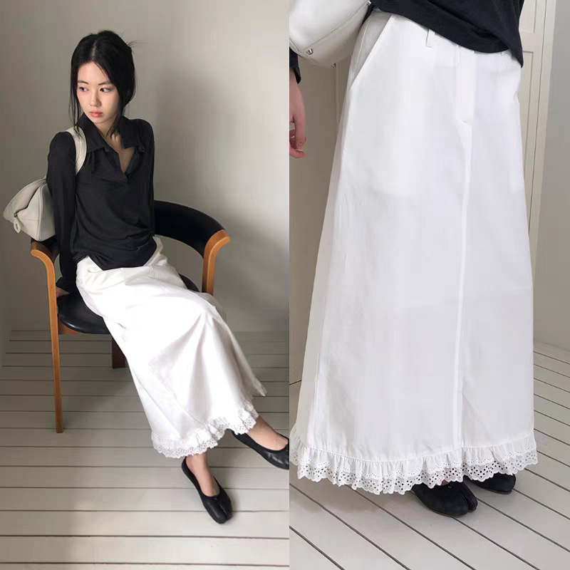 No Returns or Exchanges. 2026 Spring New Korean Dongdaemun Baby-Style Polo Collar T-Shirt Top + Lace-Trimmed Skirt No Returns or Exchanges. 2026 Spring New Korean Dongdaemun Baby-Style Polo Collar T-Shirt Top + Lace-Trimmed Skirt