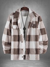 B 87035 Plaid Pocket Fleece Jacket ����ë�q�A�� �W���羳