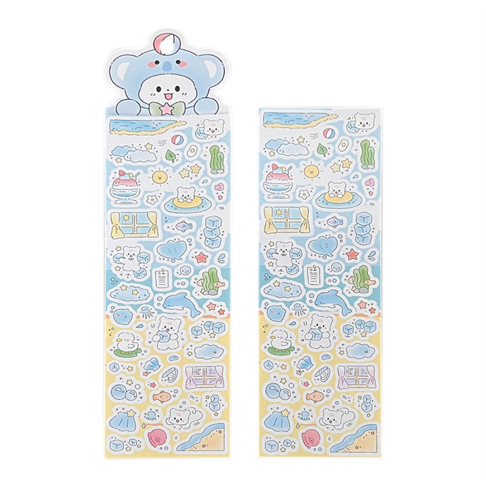 Nuevo algodón dulce oso serie pegatinas lindo dibujos animados Goka DIY pegatinas decorativas chica diario pegatinas al por mayor