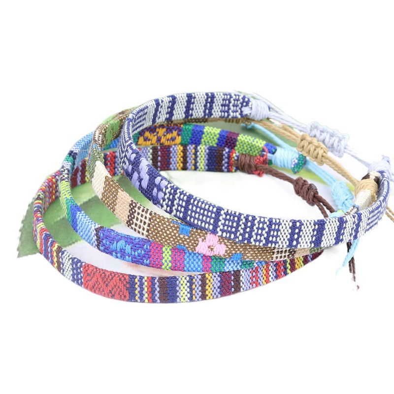 Веревочка щиколотки деятельности при цвета радуги ткани хлопка ветра Непала взрывов Амазонки льняная сплетенная Универсальная