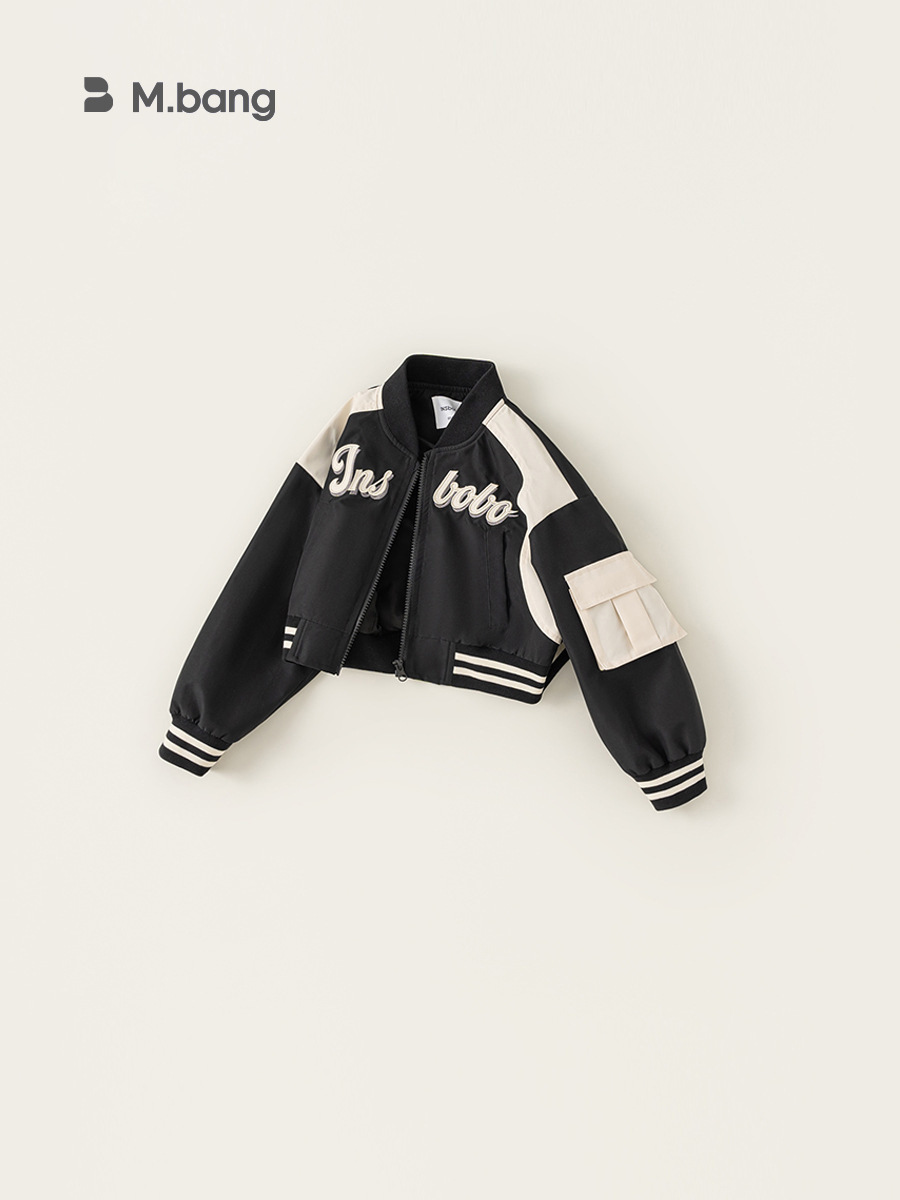 Yoobao otoño 2025 nuevo estilo retro estilo de béisbol de estilo universitario para niños bordados chaqueta de moda