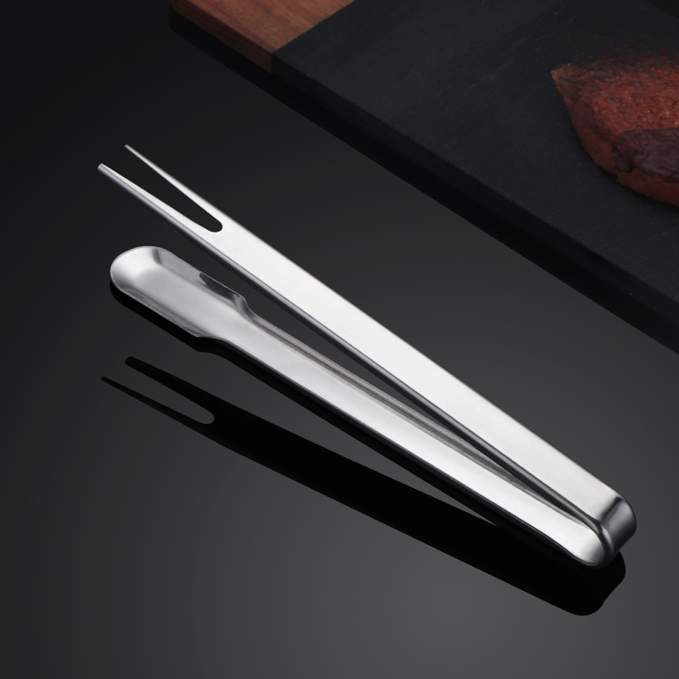 Stainless Steel Multifunctional Barbecue Clip, Special Barbecue Fork, One-Piece Food Clip, Creative Barbecue Tool