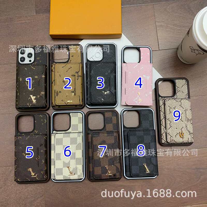 Suitable for iPhone 17 Pro Max, vintage card holder, light luxury trendy brand protective case, Apple 16 anti-drop card slot phone case Suitable for iPhone 17 Pro Max, vintage card holder, light luxury trendy brand protective case, Apple 16 anti-drop card slot phone case