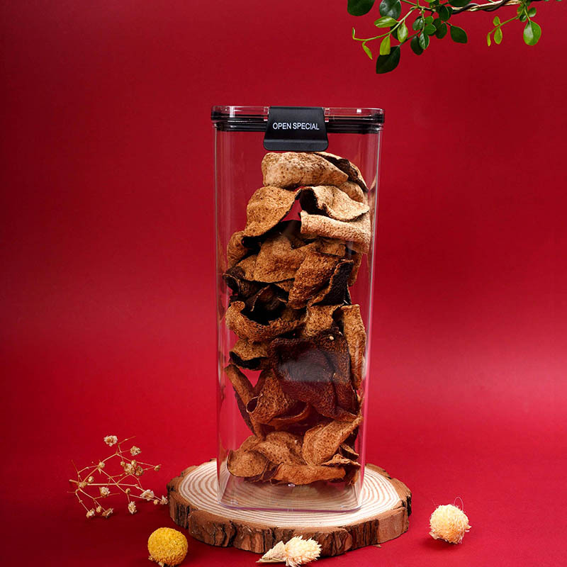 Tanque de almacenamiento de cocina de plástico cuadrado sellado tanque de granos a prueba de humedad frutas secas bocadillos caja de almacenamiento transparente