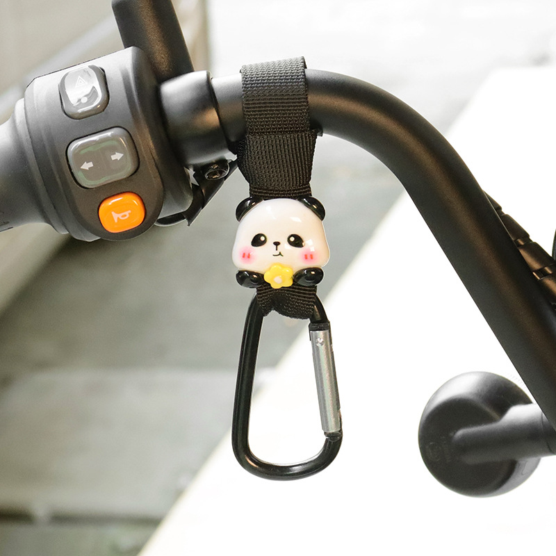 Gancho para coche eléctrico Gancho para colgar para motocicleta de carga universal delantero Gancho para llevar lindo panda