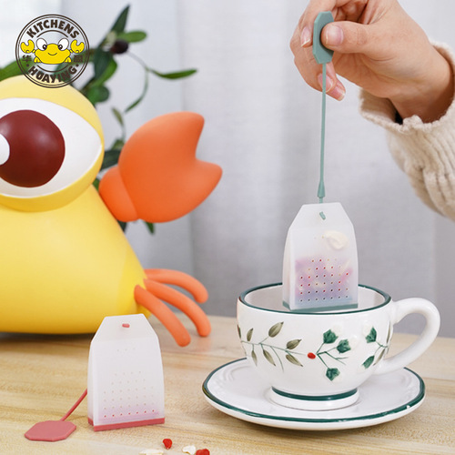 Multifunctional silicone tea bag, creative lazy tea filter, brine seasoning bag, portable tea set, tea bag