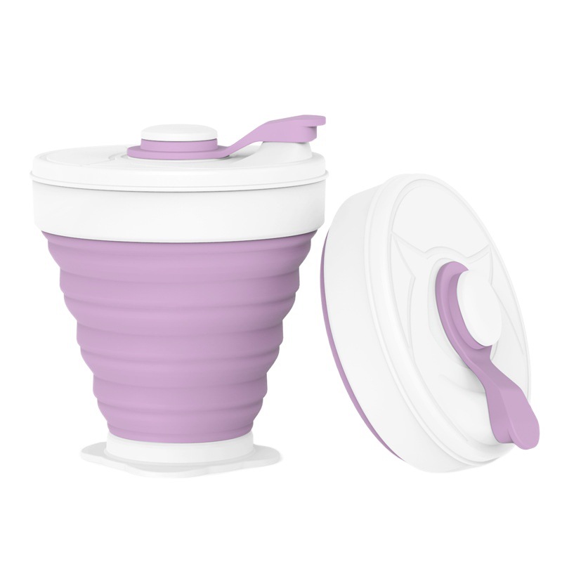 Taza de agua plegable de silicona al aire libre viaje enjuague bucal taza retráctil viaje mini taza de agua portátil comprimido taza suave