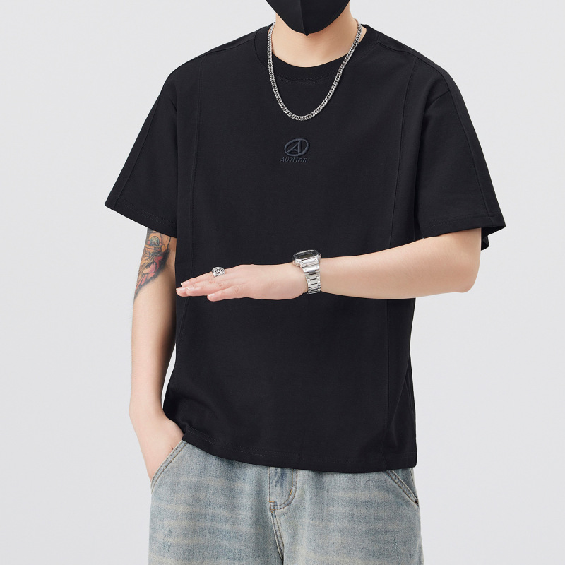 Black T-Shirt Men's Short-Sleeved 2026 Summer New Style Loose Round Neck Half-Sleeved Tops Casual T-Shirt for Men Black T-Shirt Men's Short-Sleeved 2026 Summer New Style Loose Round Neck Half-Sleeved Tops Casual T-Shirt for Men