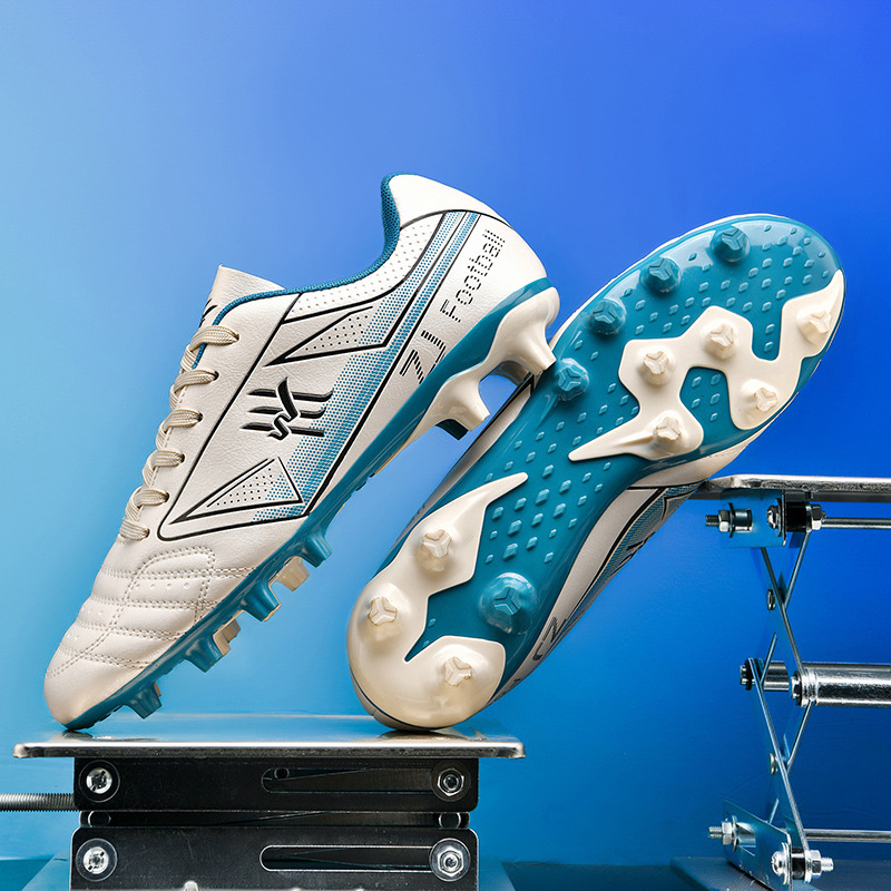 Cross-Border Foreign Trade High-Top Football Shoes for Men and Women, Children's Football Shoes, College Students' Indoor Non-Slip Football Game Training Shoes