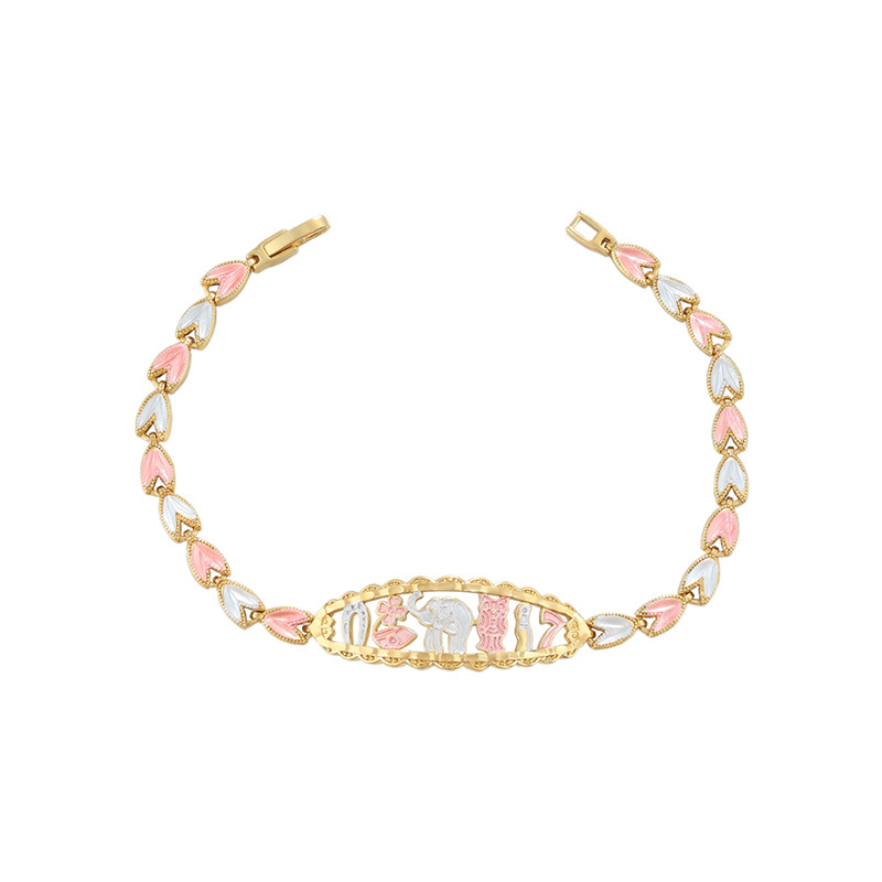 Xuping Europa y los Estados Unidos transfronterizos estilo regional personalidad pulsera de aleación de cobre chapado 14k nicho hueco joyas de mano al por mayor