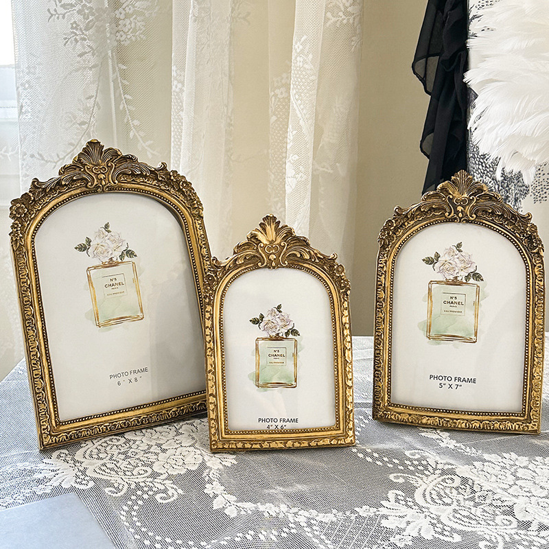 American Retro Photo Frame Creative Table Resin Photo Frame 6 Inches 7inch 8inch Ornaments Old Picture Frame Home Decoration