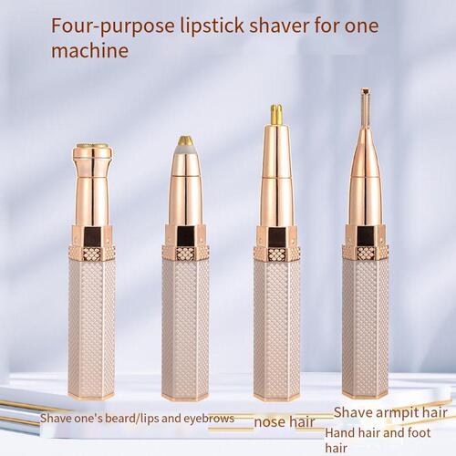 Four-in-one shaver, eyebrow trimmer, facial lip hair eyebrow trimmer, shaving nose hair, armpit hair hair removal instrument, eyebrow trimming pen