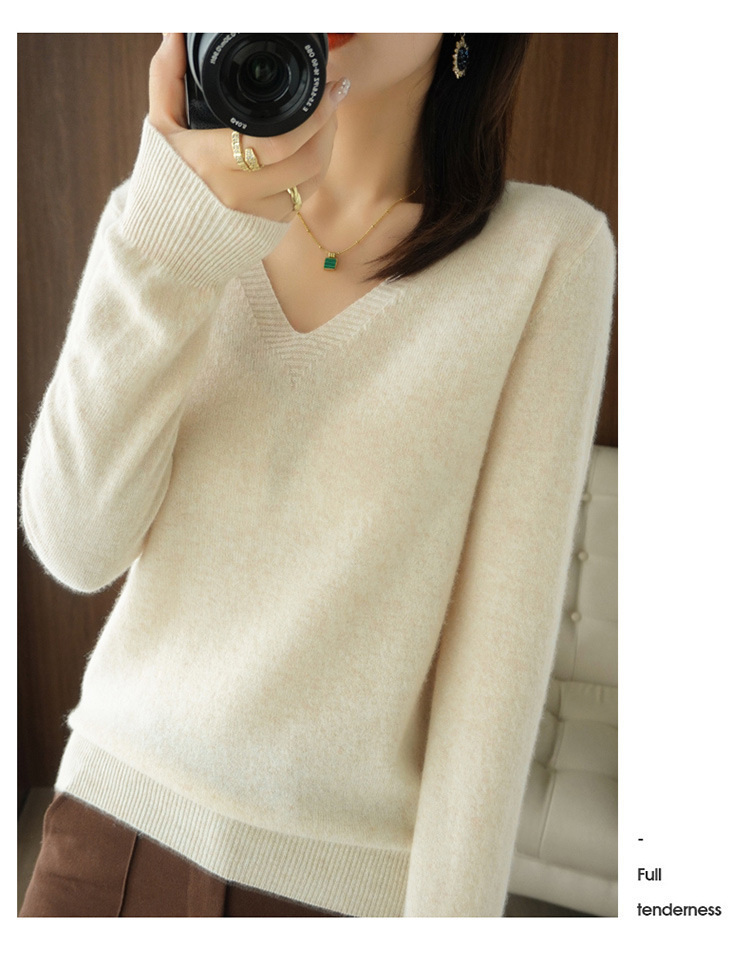 Autumn Women's Long-sleeved Knitted Sweater Loose Large Size Top Wool Pullover Sweater Base-layer Sweater Women's Winter_voghion.com