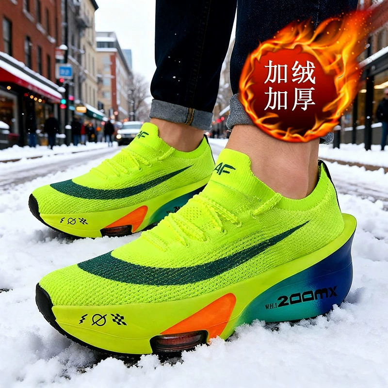 Alpha 3Rd Generation Carbon Plate Running Shoes Men's Winter Velvet Thickeneded Cotton Shoes Youth Students Professional Sports Shoes Alpha 3Rd Generation Carbon Plate Running Shoes Men's Winter Velvet Thickeneded Cotton Shoes Youth Students Professional Sports Shoes