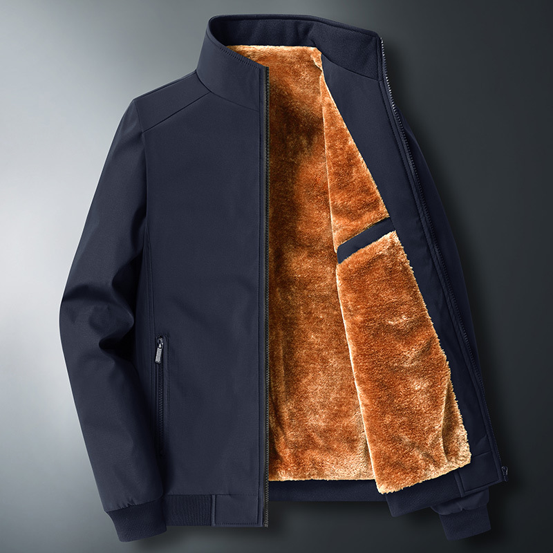 Especial transfronterizo para Otoño e Invierno Nueva chaqueta de cuello grueso con forro polar de mediana edad de algodón casual y engrosamiento cálido chaqueta de moda