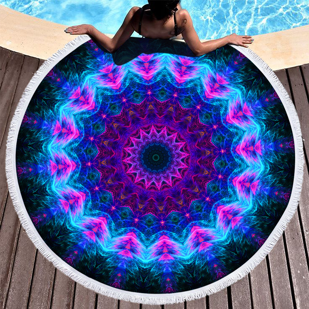 760g Weight Beach towel Home Textiles & Decor Type Superfine Fiber Material Geometric Pattern Casual, Ethnic Style Style Casual Ethnic Style Geometric Superfine Fiber Beach Towel Towels 2
