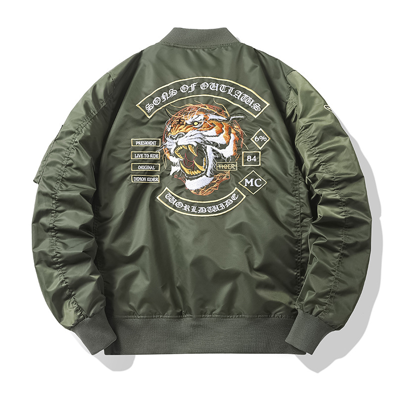 Men's Clothing retro high street workwear multi pocket pilot baseball jacket men's ins trendy loose jacket all match_voghion.com