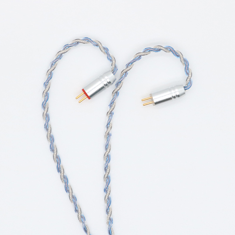 Alambre de lámina de plata explosivo, máquina de distribución de gama alta plateada azul, cable HIFI QDC/0.78 doble aguja/A2DC/IM serie