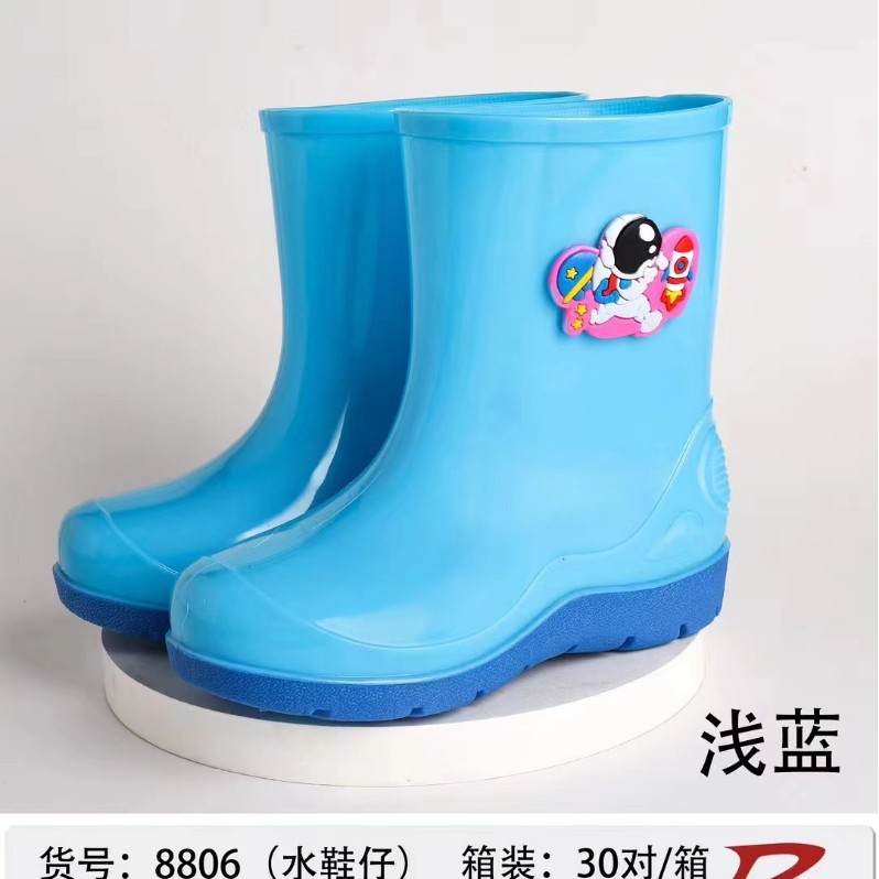 Children's rain boots cute cartoon boys and girls rain boots non-slip wear-resistant children's short tube boys and girls water shoes wholesale