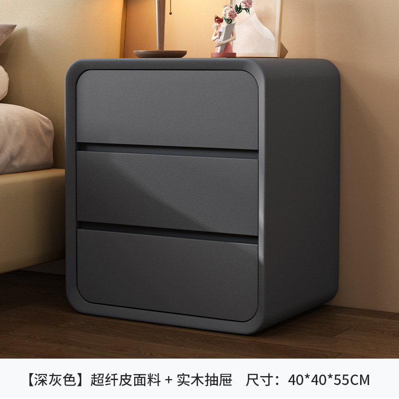 Mesita de noche dormitorio multifuncional luz lujo madera maciza cajón creativo mesita de noche estilo crema almacenamiento pequeño gabinete