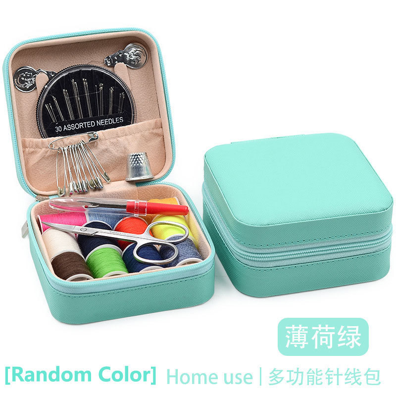 Kit de caja de aguja transfronteriza herramienta de coser doméstica aguja de coser de viaje portátil aguja de coser paquete de 27 piezas