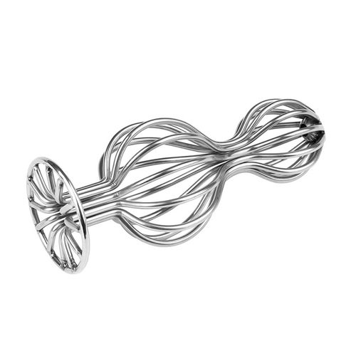 Interesting metal gourd-shaped hollow anal plug, anal expansion, flirting and training, alternative adult products for outings