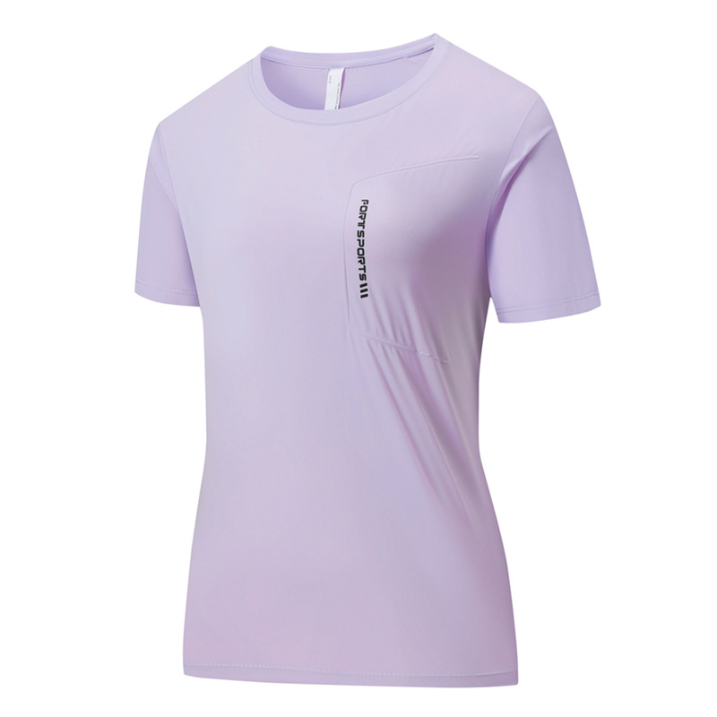 Summer Outdoor Mountain Climbing Crewneck Quick-drying Clothes Men's Wholesale Hiking Mountain Climbing Ice Silk T-Shirt Women's Short-sleeved Sports Quick-drying Clothes